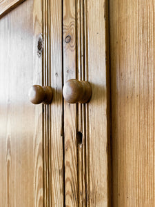 An Antique English Pine Pantry Cupboard