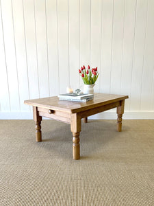 An Antique English Country Pine Coffee Table