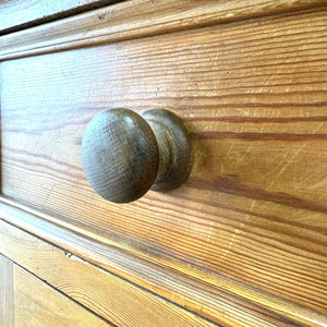 A 19th Century English Pine Bookcase Cabinet or Hutch with Arched Doors
