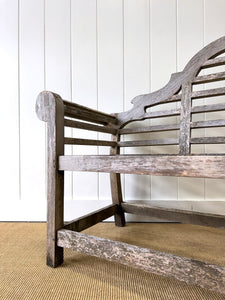 A Stylish English Teak Garden Bench