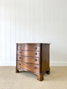 A Unique Serpentine Front Antique Mahogany Chest of Drawers