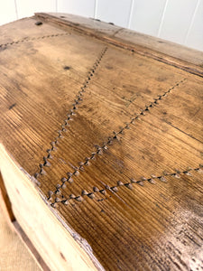 An Swedish Pine Domed Top Blanket Box or Toy Box Early 19th Century