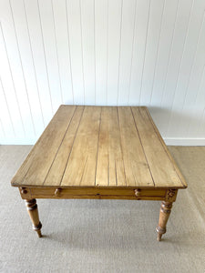 An Antique English Country Pine 6ft Dining Table and 54" Wide