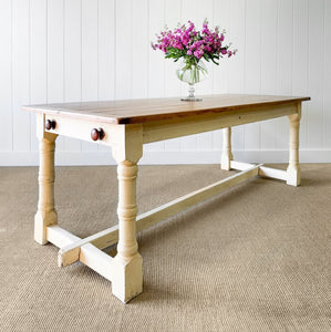 Antique English Country 7ft Refectory Style Table