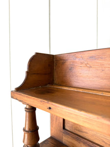 A 19th Century English Pine Bookcase Cabinet or Hutch