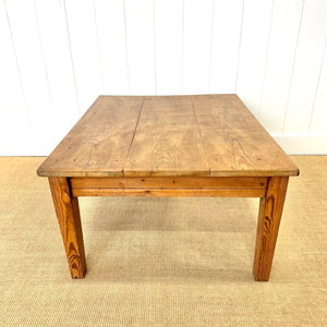 Antique English Country Pine Coffee Table c1890
