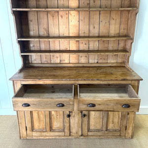 A Large Rustic Charming Pine Welsh Dresser or Cupboard