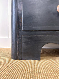 An Ebonized Antique English Chest of Drawers/Dresser