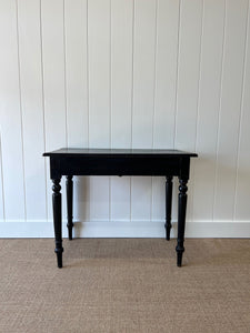 Antique English Country Ebonized Desk or Console Table c1890