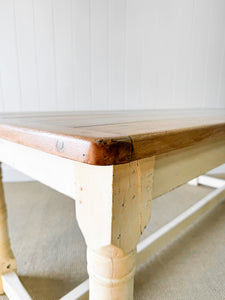 Antique English Country 7ft Refectory Style Table