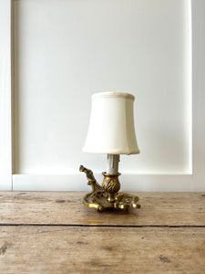 French Gilded Bronze Bedside Lamp c1890