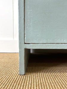 An Antique Blue Painted Chest of Drawers Dresser