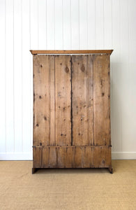 A Pine Wardrobe or Linen Press c1890
