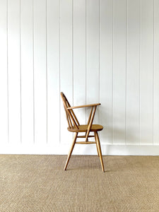 An English Country Mid-century Arm Blond Chair