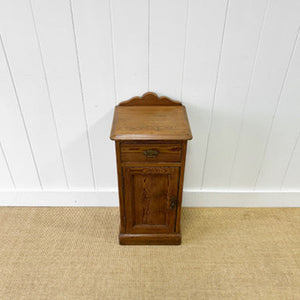 An Antique English Pitch Pine Nightstand c1890