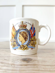 Collectible Vintage Elizabeth II Coronation Cup by Royal Winton, 1953