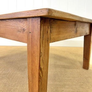 Antique English Country Pine Coffee Table c1890