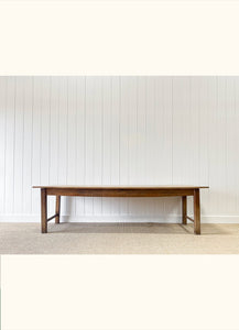 An English 9ft  Early 19th Century Country Oak or Elm Dining Harvest Table