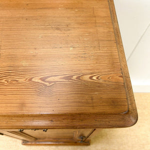 An Antique English Pitch Pine Nightstand c1890