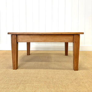Antique English Country Pine Coffee Table c1890