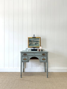 Antique English Country Painted Pine Lowboy c1820