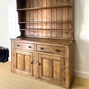 A Large Rustic Charming Pine Welsh Dresser or Cupboard