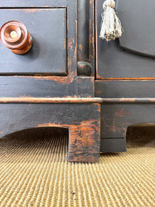 A Wonderful Large Ebonized Welsh Dresser or Cupboard