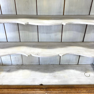 An 18th Century Dutch Vitrine à Deux Corps Glazed Pine Bookcase Cabinet or Hutch