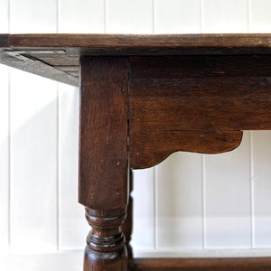 An Antique English Country 5.5 ft Narrow Kitchen Dining Table or Sideboard