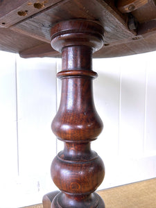 An English Antique Oak Tilt-Top Side Table
