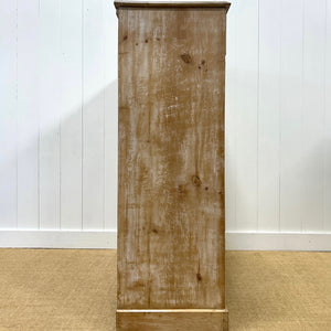A Tall 19th Century English Pine Chest of Drawers/Dresser