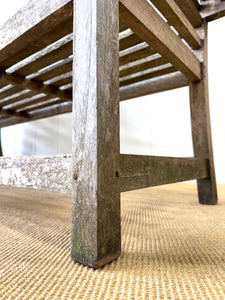 A Stylish English Teak Garden Bench