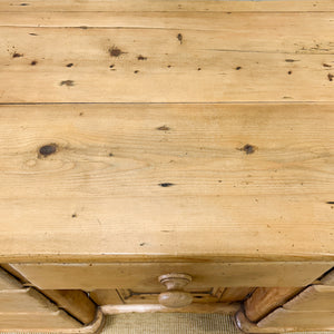 An English Country 7 Drawer Pine Buffet or Sideboard