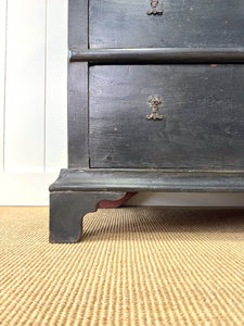 An Ebonized Antique English Chest of Drawers/Dresser