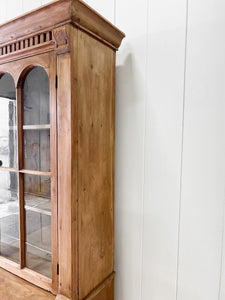 A 19th Century English Pine Bookcase Cabinet or Hutch