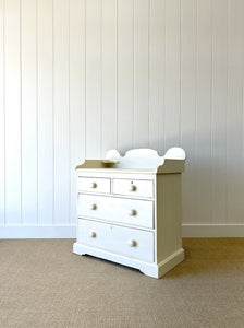 An Antique English Painted Pine Chest of Drawers Dresser c1890