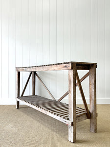 A Charming Antique Console Table or Potting Table