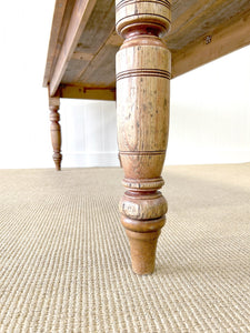 Perch - An Antique English Country Pine 7ft Dining Table
