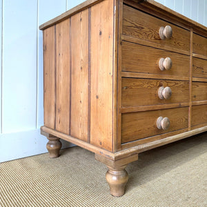 A Large Antique English Bank of Drawers Sideboard or Server c1890