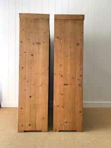 Pair of Antique Pine Armoire / Wardrobes (Sold Separately)