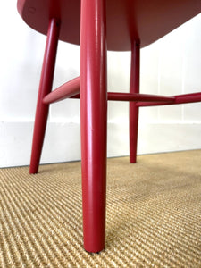 A Set of 5 Stick Back or Windsor Chairs in Red