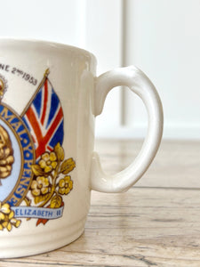 Collectible Vintage Elizabeth II Coronation Cup by Royal Winton, 1953