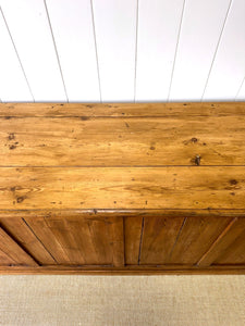 A Large Rustic Antique English Pine Shop Counter c1890