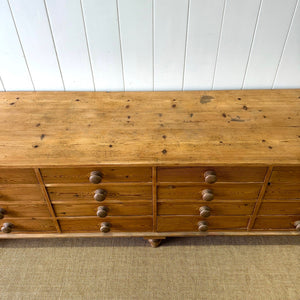 A Large Antique English Bank of Drawers Sideboard or Server c1890
