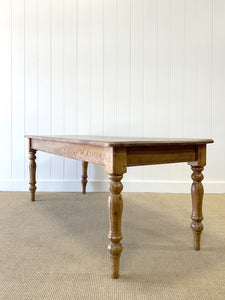 An Antique English Country Pine 6.5ft Dining Table
