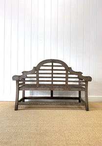 A Stylish English Teak Garden Bench