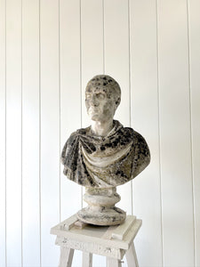 A Stately English Garden Bust of Caesar