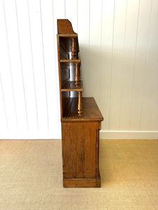 A 19th Century English Pine Bookcase Cabinet or Hutch