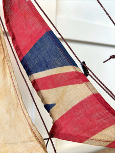 An English Antique Red Pond Yacht with Stand