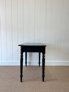 Antique English Country Ebonized Desk or Console Table c1890